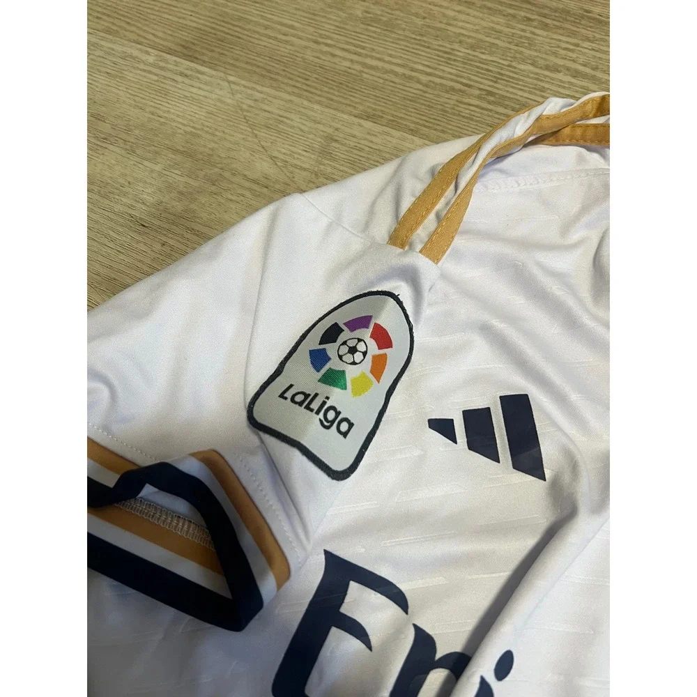 Real Madrid 2023-24 Home‎ Jersey White Gold Mens XL Soccer Shirt Jsport